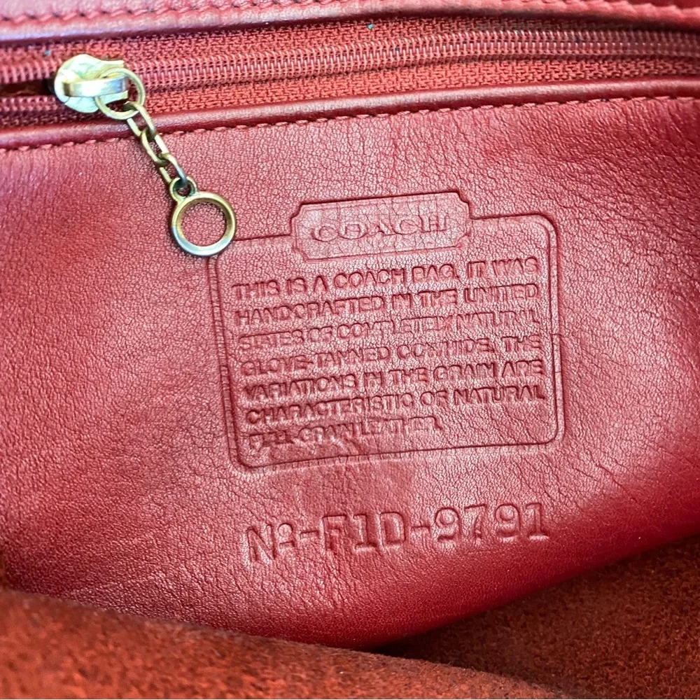 Vintage coach Leather Backpack red